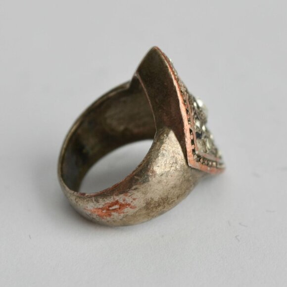 Vintage Silver CZ Stone Ring Size 6 - Picture 2 of 4